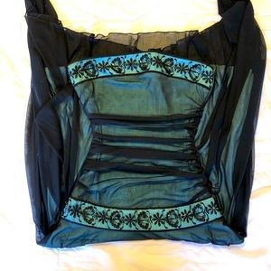 Black & Teal Prom Dress